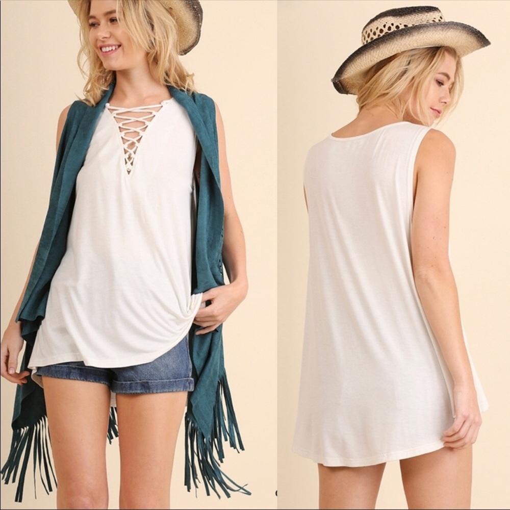 💋Ivory Sleeveless Top💋